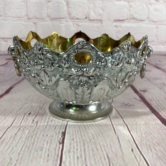 Vintage Leonard No. 963 Monteith Ornate Silver Bowl with Box - Japan - Picture 3 of 11